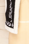 Alicante Black and White Embroidered Sherpa Vest | La petite garçonne bottom
