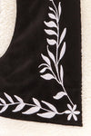 Alicante Black and White Embroidered Sherpa Vest | La petite garçonne fabric