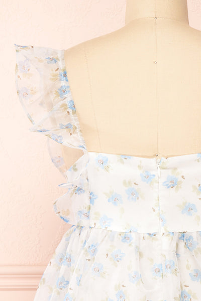 Alicia Short Floral Babydoll Dress | Boutique 1861 back close-up