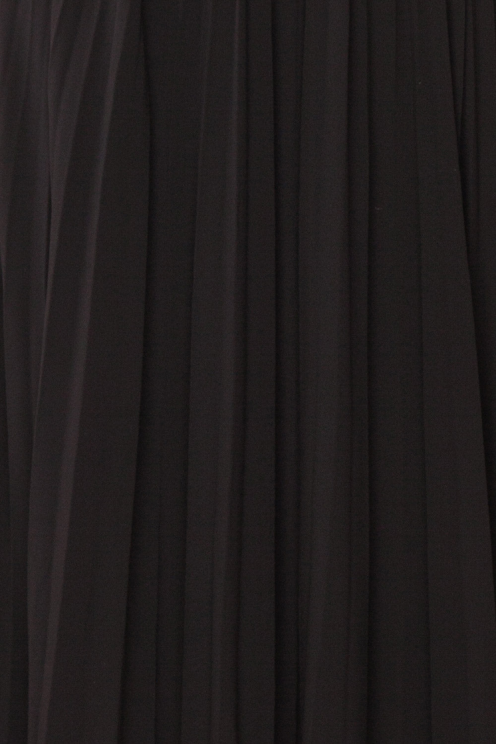 Alisha Onyx Black Pleated A-Line Midi Dress | Boutique 1861 fabric detail 