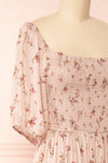 Alka Square Neck Floral Midi Dress | Boutique 1861 side close-up