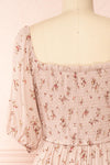 Alka Square Neck Floral Midi Dress | Boutique 1861 back close-up