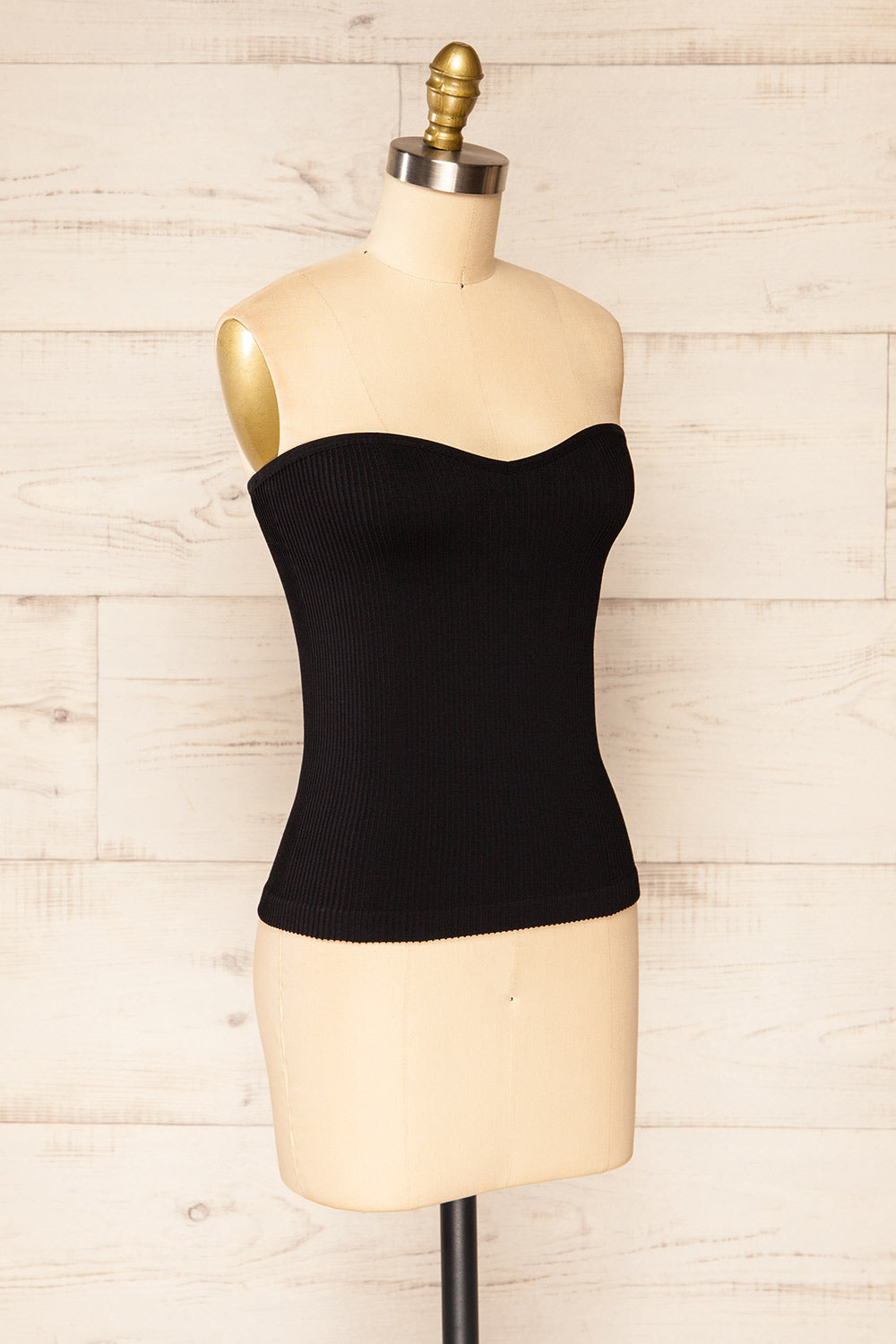 Alkmaar Ribbed Tube Top w/ Sweetheart Neckline | La petite garçonne side view