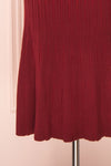 Allegorie Burgundy Knit A-Line Dress | Boutique 1861 bottom close-up