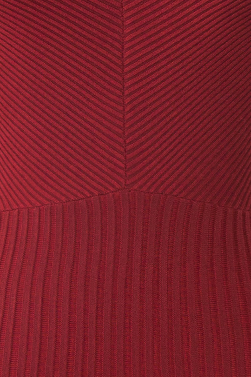 Allegorie Burgundy Knit A-Line Dress | Boutique 1861 fabric detail 