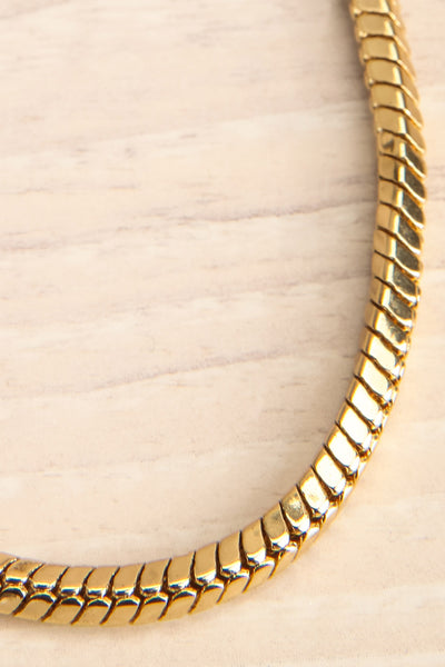 Allonge Gold Square Snake Chain | La petite garçonne flat close-up