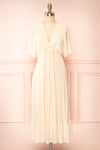 Allura Blush V-Neck Midi Dress | Boutique 1861 front view