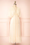 Allura Blush V-Neck Midi Dress | Boutique 1861 side view