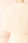 Allura Blush V-Neck Midi Dress | Boutique 1861 back close-up