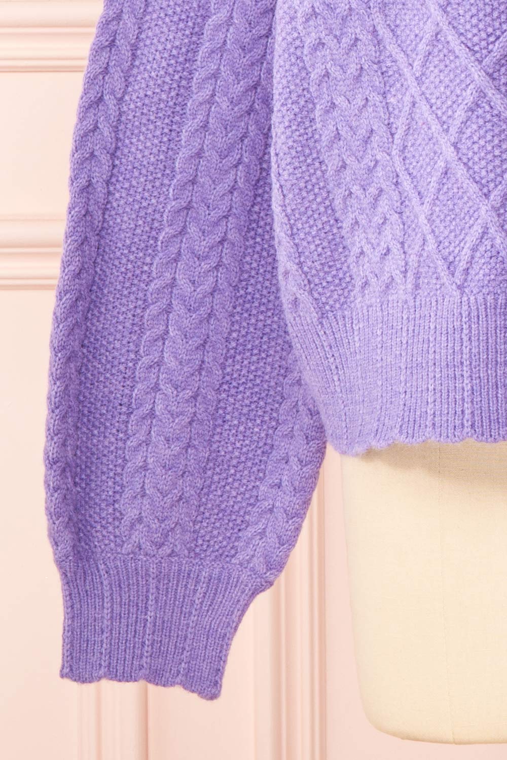 Alony Lilac Knit Cardigan w/ Buttons | Boutique 1861