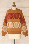 Alopronoia Rose Pattern Round Collar Sweater | La petite garçonne front view