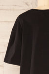 Alta Black Oversized Cotton T-Shirt | La petite garçonne back close up