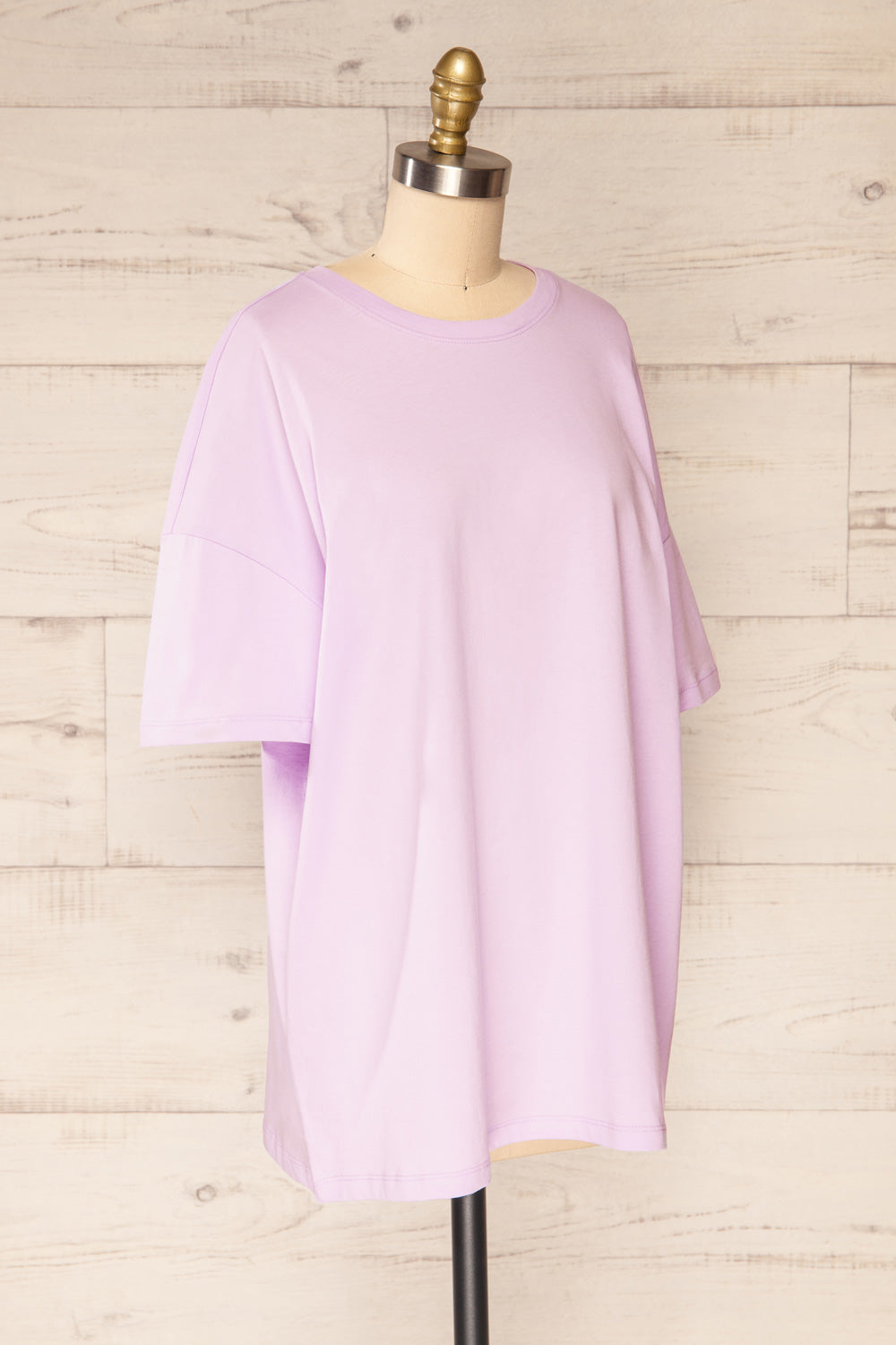 Alta Lilac Oversized Cotton T-Shirt | La petite garçonne side view 