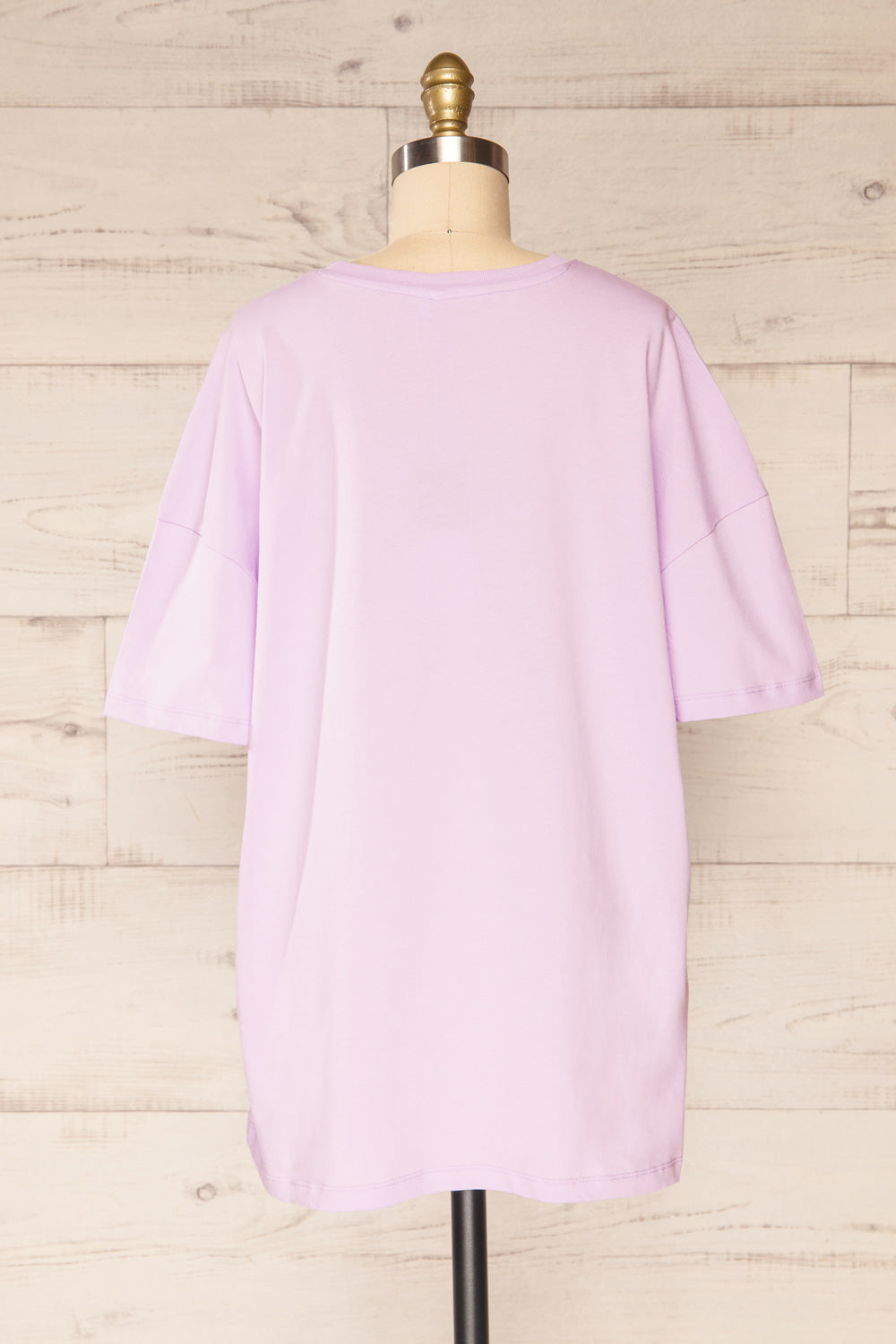Alta Lilac Oversized Cotton T-Shirt | La petite garçonne back view 