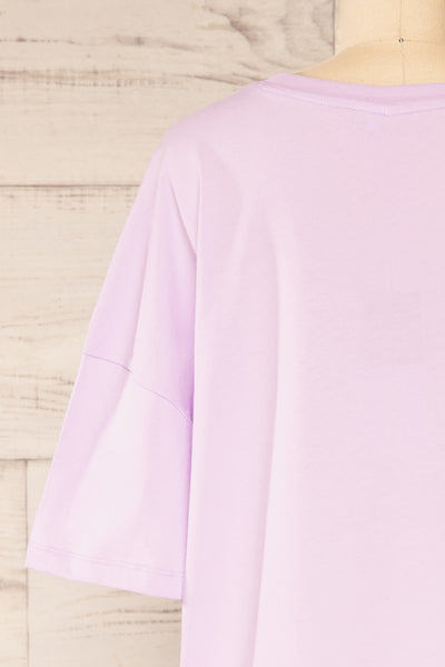 Alta Lilac Oversized Cotton T-Shirt | La petite garçonne back view