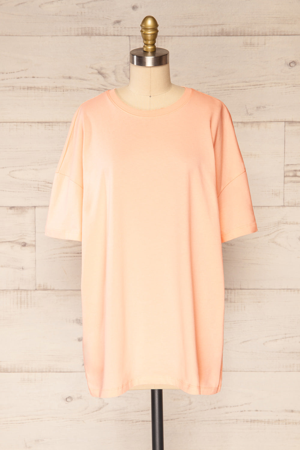 Alta Peach Oversized Cotton T-Shirt | La petite garçonne front view 