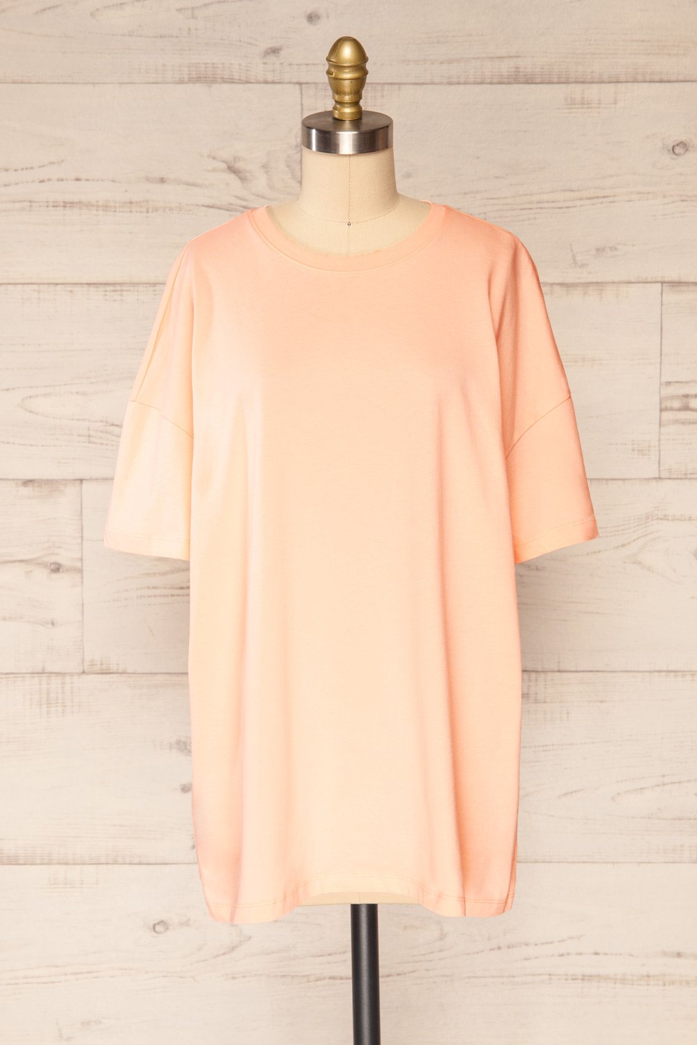 Alta Peach Oversized Cotton T-Shirt | La petite garçonne plus