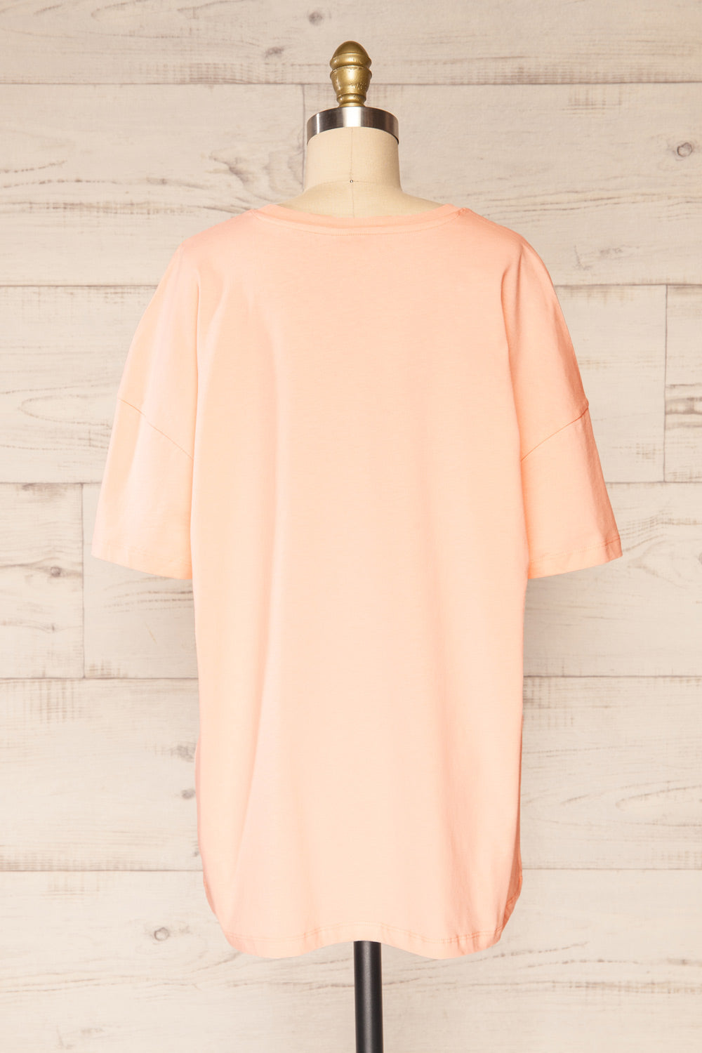 Alta Peach Oversized Cotton T-Shirt | La petite garçonne back view 