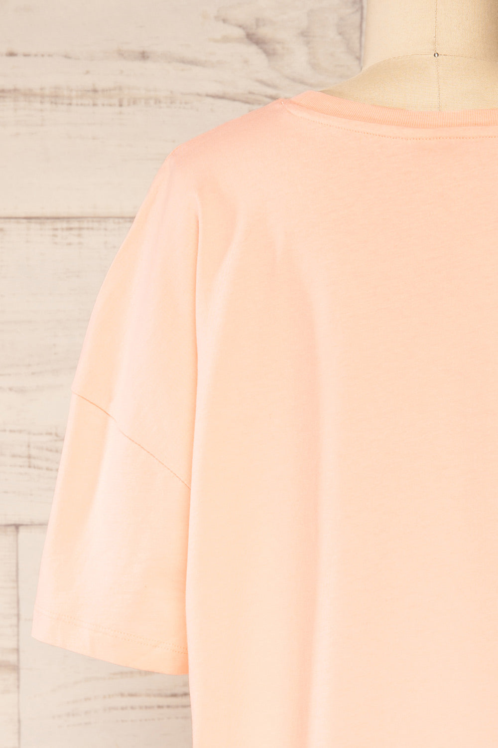 Alta Peach Oversized Cotton T-Shirt | La petite garçonne back view