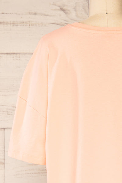 Alta Peach Oversized Cotton T-Shirt | La petite garçonne back view