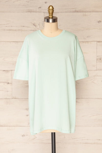 Alta Sage Oversized Cotton T-Shirt | La petite garçonne front view