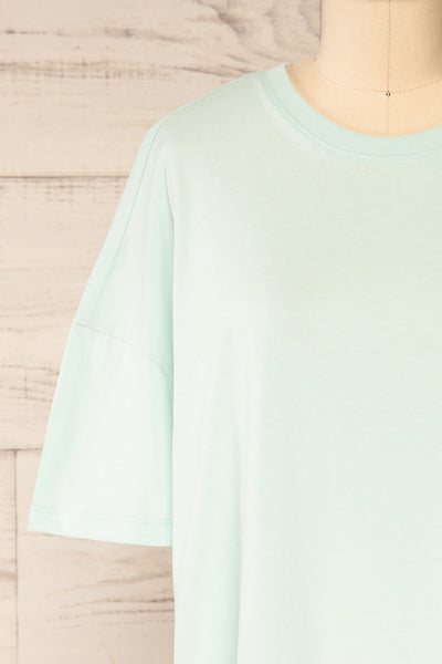 Alta Sage Oversized Cotton T-Shirt | La petite garçonne front close up