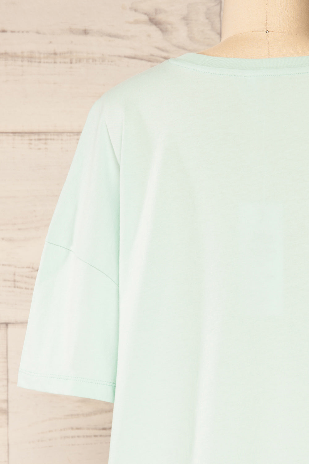 Alta Sage Oversized Cotton T-Shirt | La petite garçonne back close up