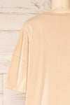 Alta Sand Oversized Cotton T-Shirt | La petite garçonne back close up