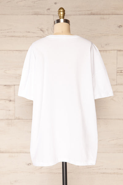 Alta White Oversized Cotton T-Shirt | La petite garçonne back view