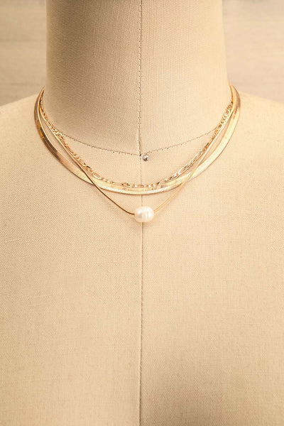 Althara | Gold Layered Chain Choker Necklace