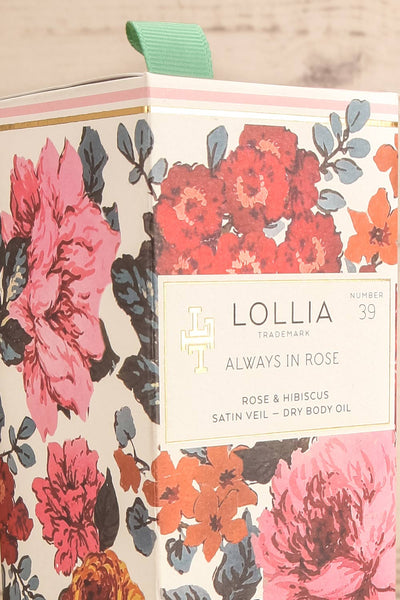 Always in Rose Dry Body Oil | Lollia | La Petite Garçonne Chpt. 2  packaging close-up