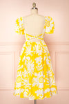 Alyx Short Yellow Sunflower Dress | Boutique 1861 back view