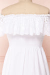 Amaa Coton White Off-Shoulder Midi A-Line Dress | Boutique 1861 7