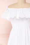 Amaa Coton White Off-Shoulder Midi A-Line Dress | Boutique 1861 2