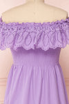 Amaa Lavande Purple Off-Shoulder Midi A-Line Dress | Boutique 1861 7