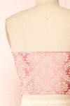 Amadina Pink Strapless Cropped Corset | Boutique 1861 back close up