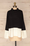 Barisci Black & White Block Knit Sweater front view | La Petite Garçonne