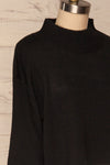Barisci Black & White Block Knit Sweater side close up | La Petite Garçonne