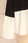 Barisci Black & White Block Knit Sweater sleeve close up | La Petite Garçonne