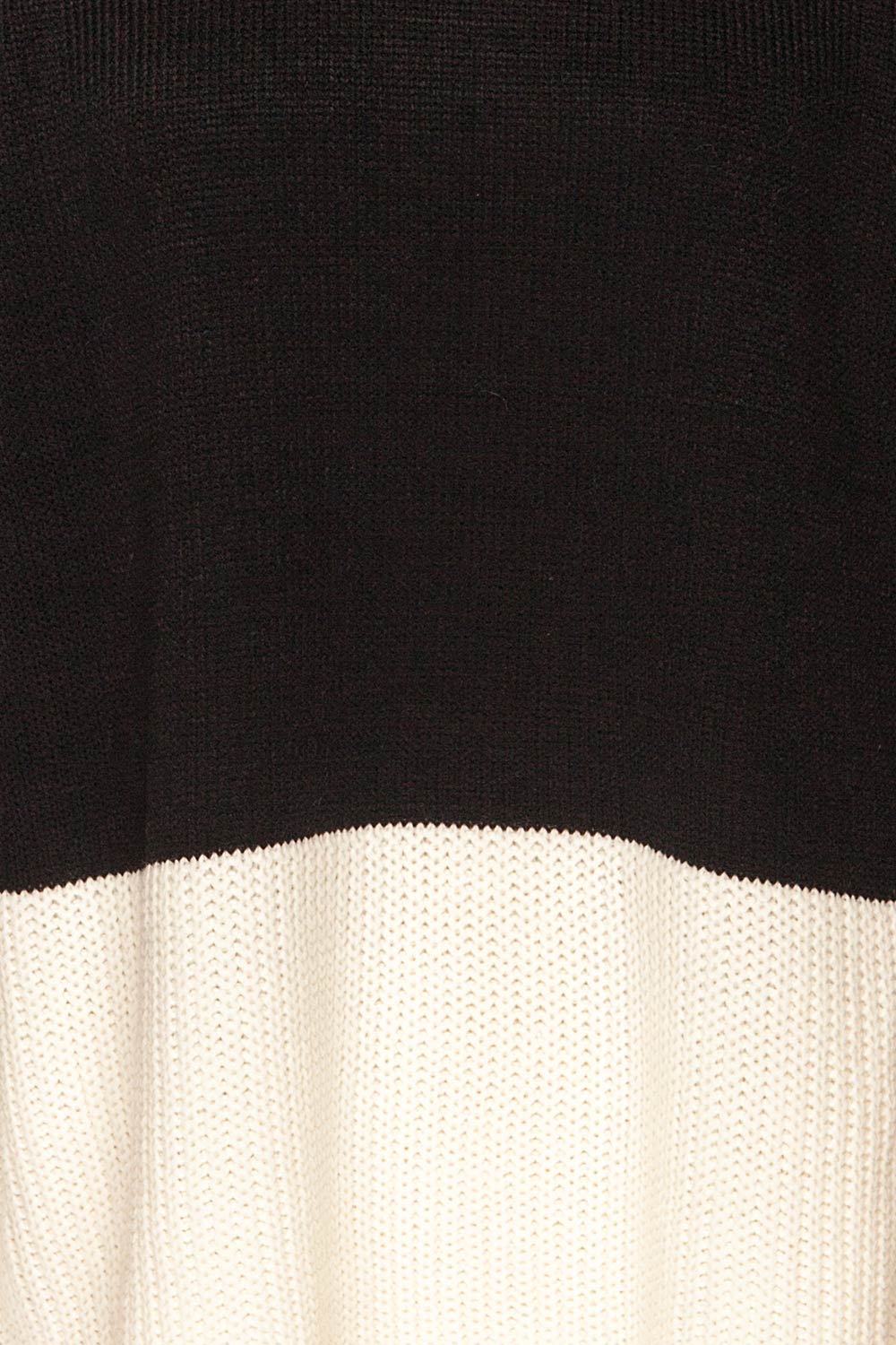 Barisci Black & White Block Knit Sweater fabric detaIl | La Petite Garçonne