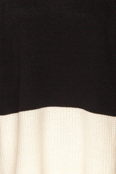 Barisci Black & White Block Knit Sweater fabric detaIl | La Petite Garçonne