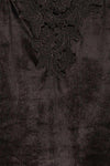 Amantea Black Velvet Camisole | Noir | La Petite Garçonne fabric detail