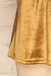 Amantea Moutarde Gold Camisole | Velours | La Petite Garçonne bottom close-up