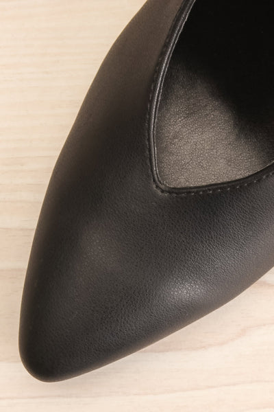 Amari Black Matt & Nat Block High Heels flat close-up | La Petite Garçonne