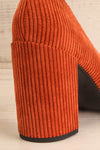 Amari Rust Corduroy Matt & Nat Block High Heels back close-up | La Petite Garçonne