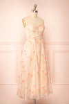 Ambu Floral Midi Dress w/ Buttons | Boutique 1861 side view