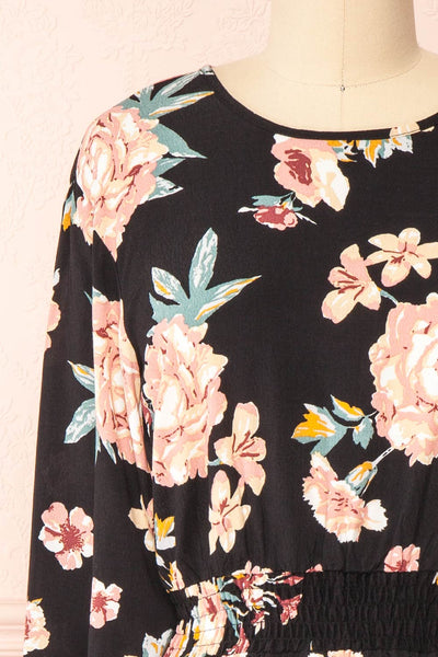 Amélie Short Floral Dress | Boutique 1861 front close-up