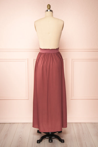 Amity Brown Midi Skirt | Boutique 1861 back view