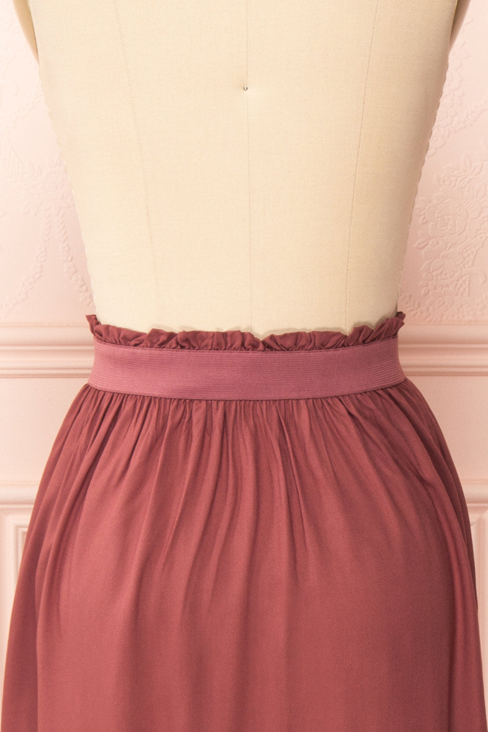 Amity Brown Midi Skirt | Boutique 1861 back close up