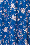 Anaelle Midnight Blue Floral Silky Cocktail Dress | DETAIL | Boutique 1861